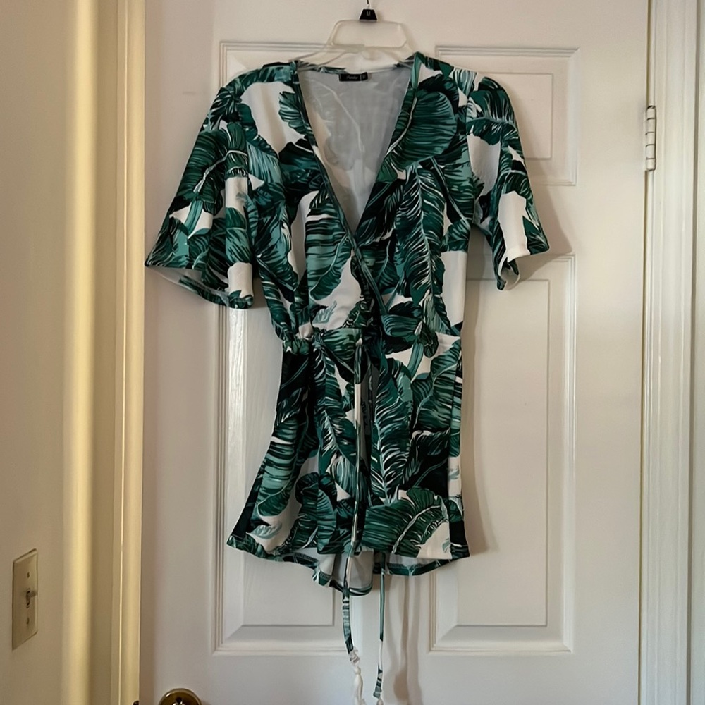 Floral Plunge VNeck Romper